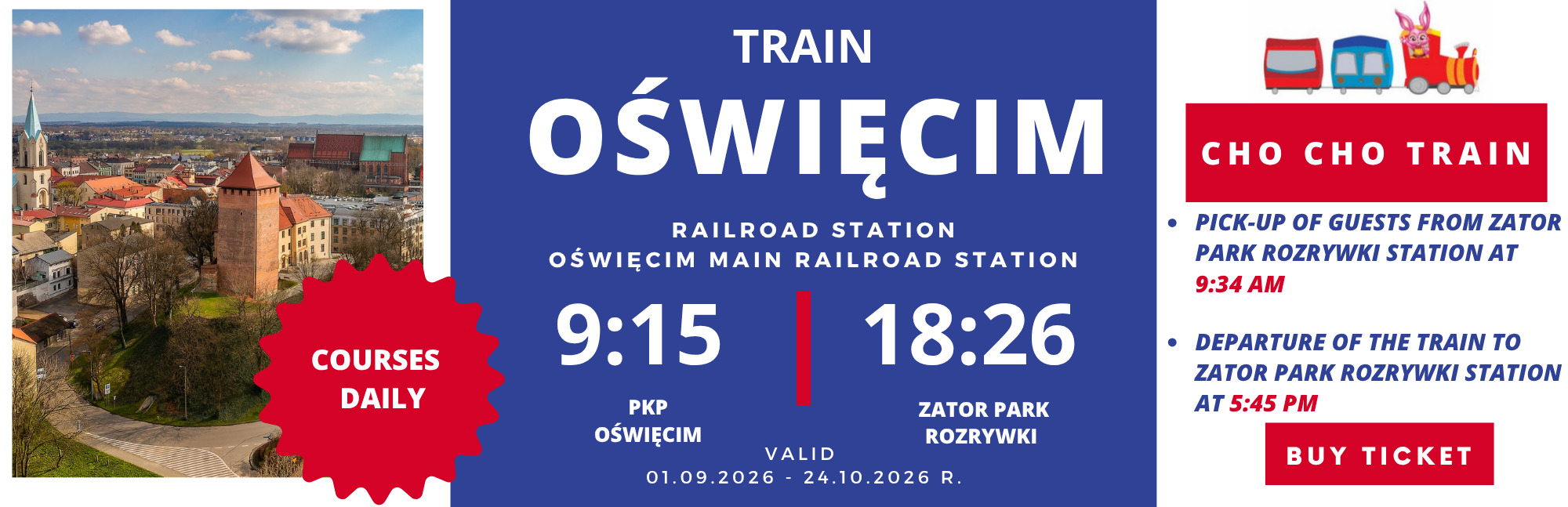Train Oswiecim – Energylandia (autumn season)